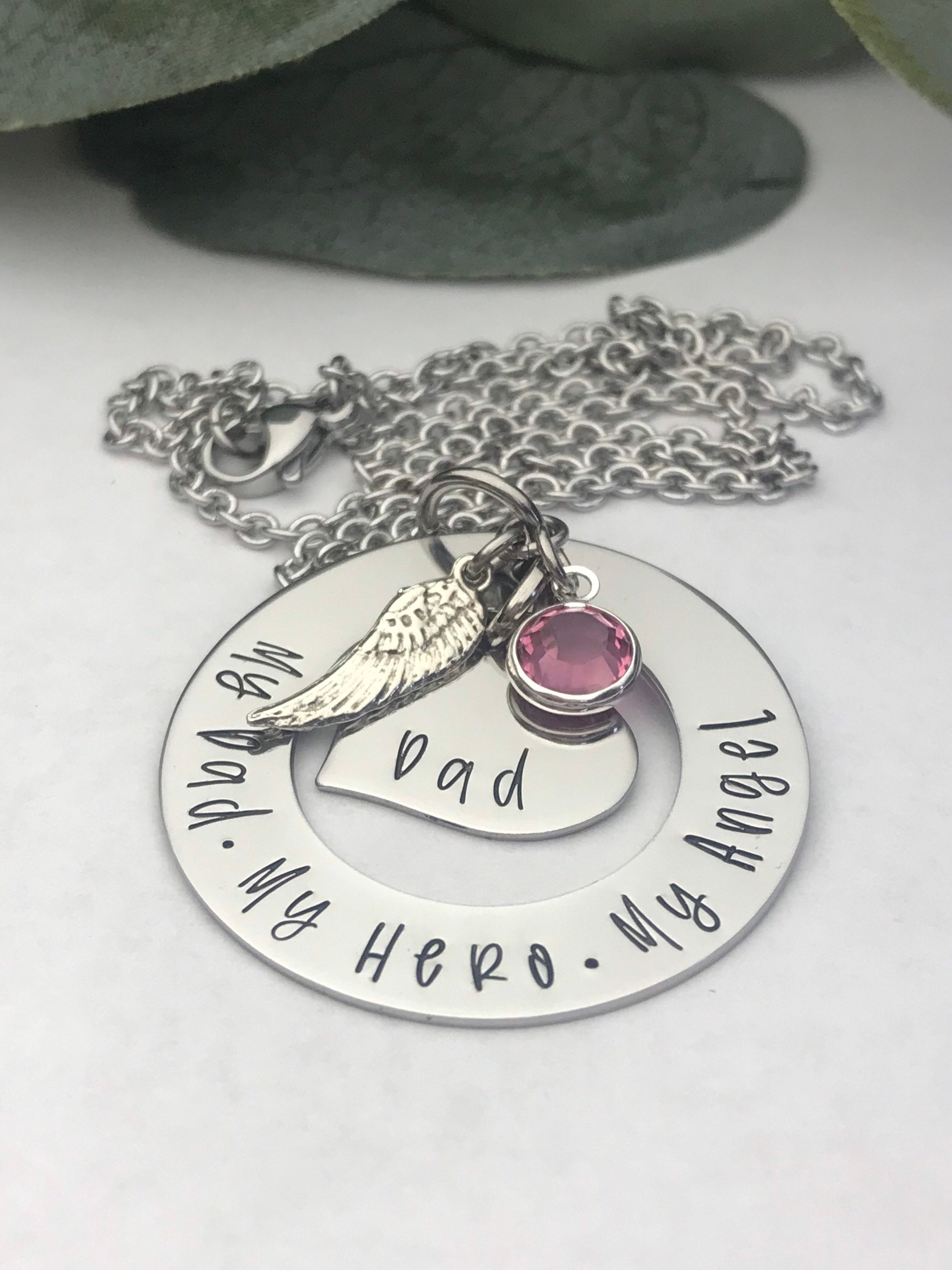Daddy of an angel necklace clearance