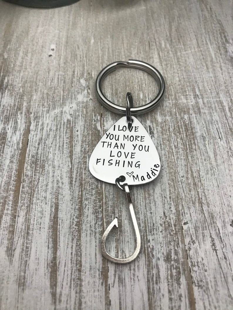 I Love You More Than You Love Fishing Custom Key Chain