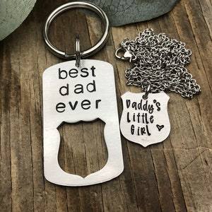 Best Dad Ever, Police Officer, Police Badge Dog Tag, Custom Police Badge, Thin Blue Line, Police Officer, Daddy Daughter Set, Daddy&#39;s Girl