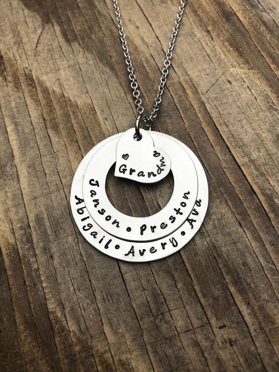 Stacked name best sale necklace