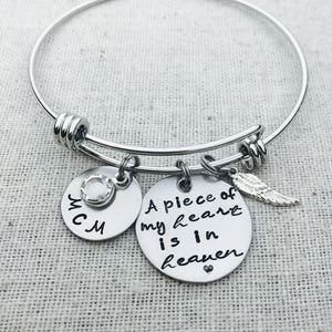 Silver Tone Love Snake Chain Pink Crystal Beaded Charm Bracelet With A Piece Of My Heart Is In Heaven Memorial Jewelry Y807 Pink