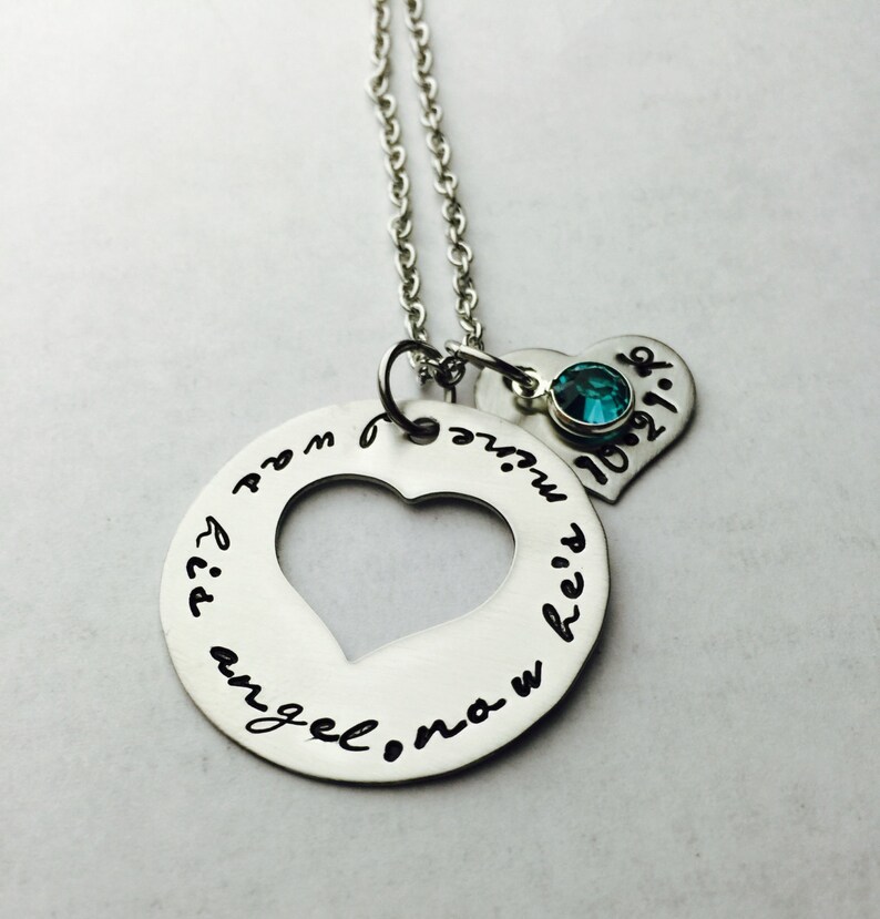 I Was His Angel Now He's Mine Personalized Necklace | Etsy