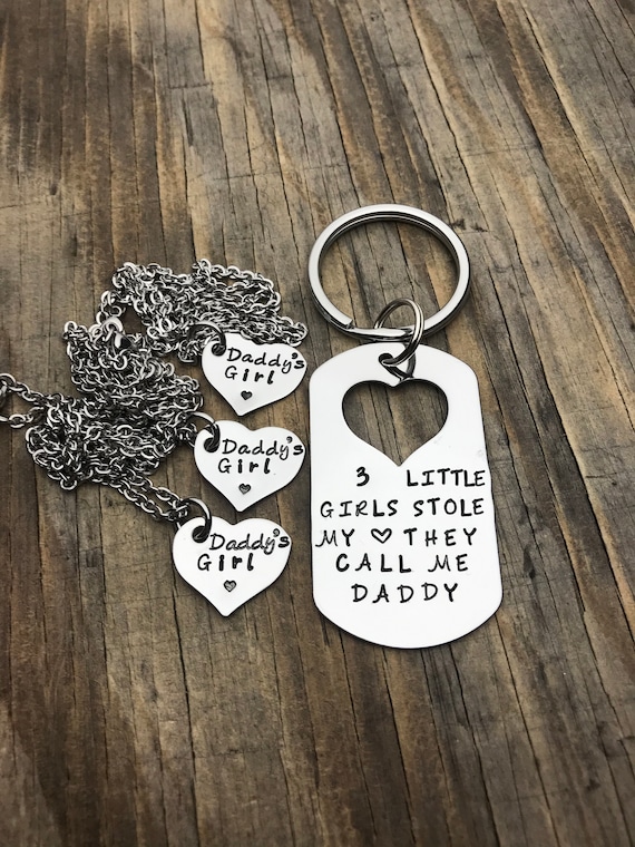 daddy's girl dog tag heart pendant