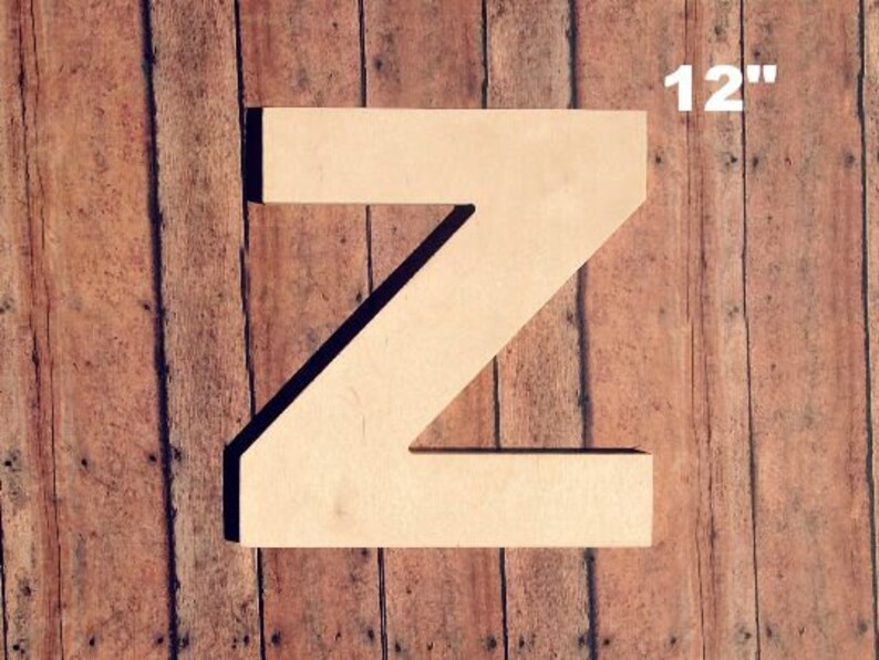 Unfinished 12 Decorative Wooden Letter Z / 12 Inch | Etsy