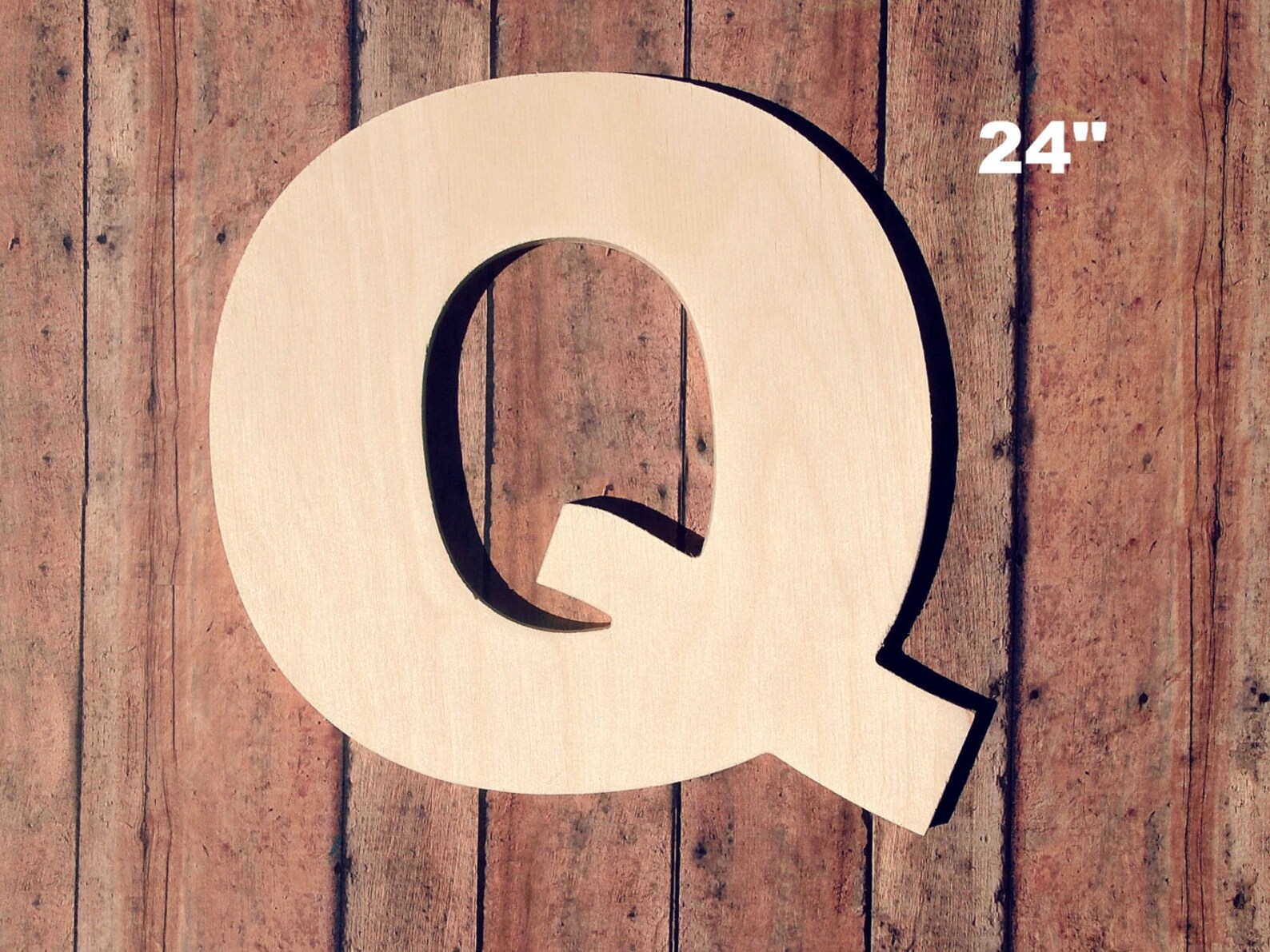 Unfinished 24 Decorative Wooden Letter Q / 24 Inch Etsy