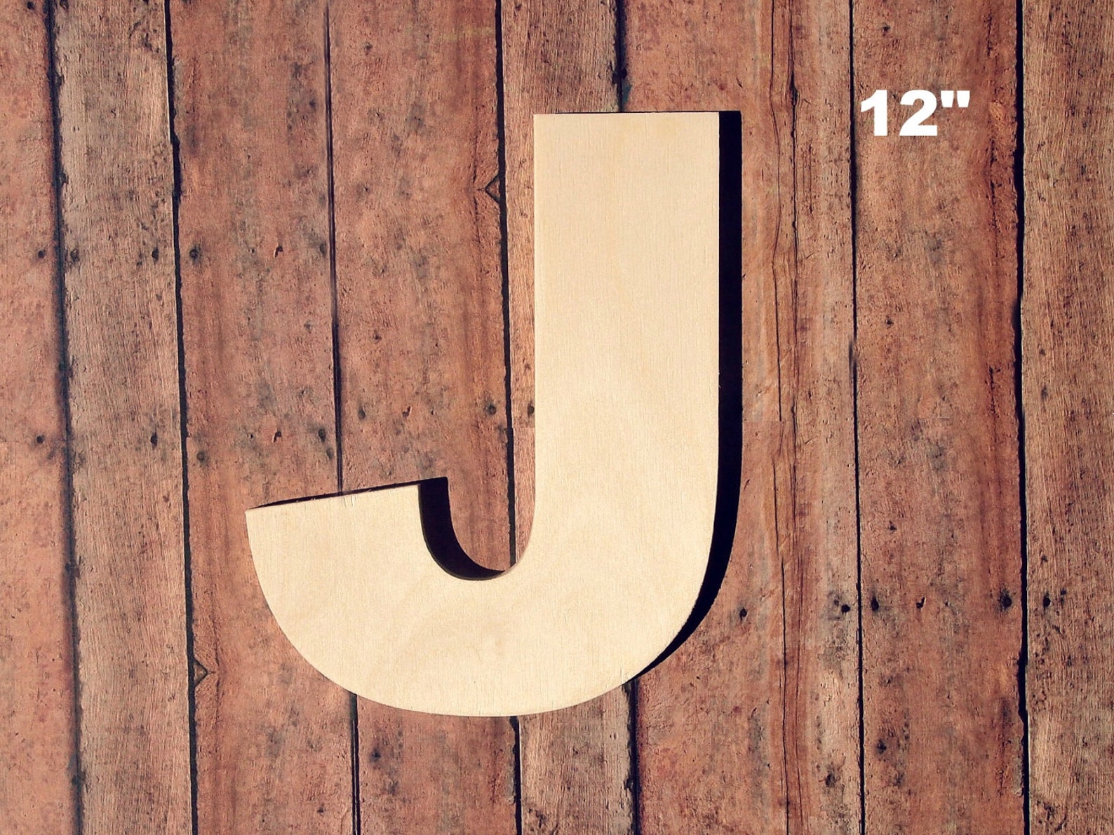 Unfinished 12 Decorative Wooden Letter J / 12 Inch Etsy