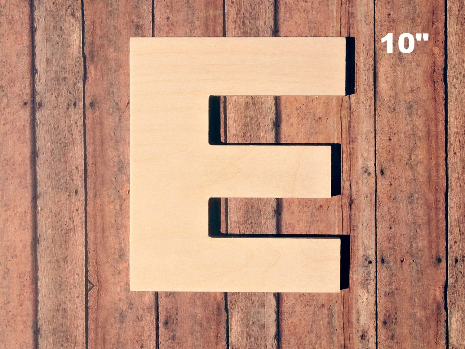 Unfinished 10 Decorative Wooden Letter E / 10 Inch Etsy