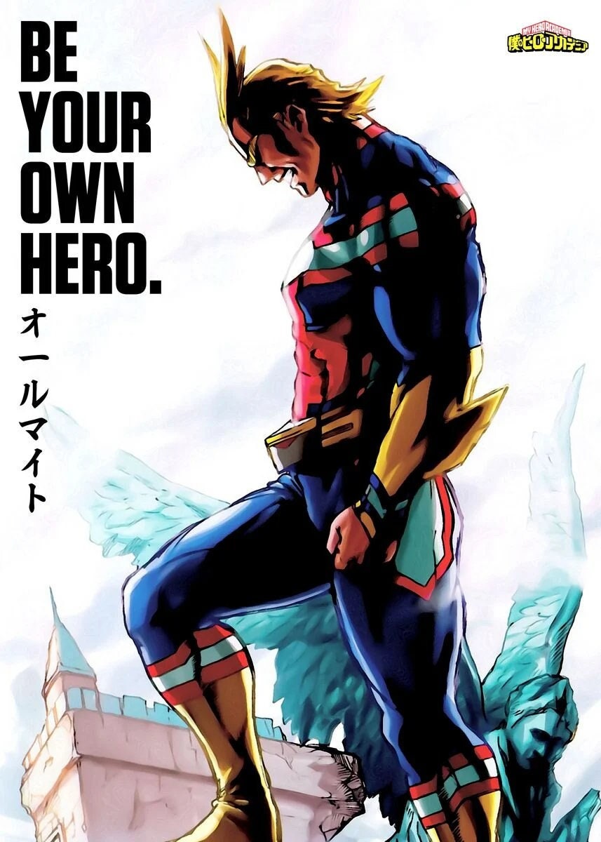 All Might: Deku You Can Be an Hero Poster | Etsy - All Might You Too Can Be A Hero