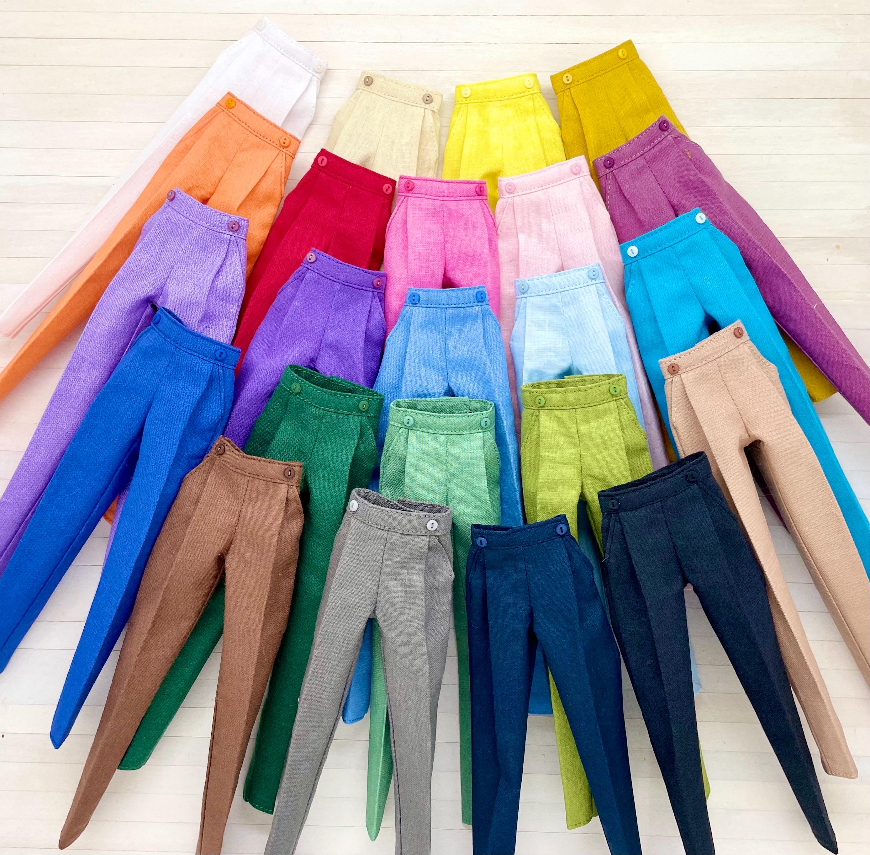 Pantaloni Neri Fatti A Mano Per Bambola Ragazzo, Vestiti Per Barbie Ken E Bambole 1/6, Accessori Moda