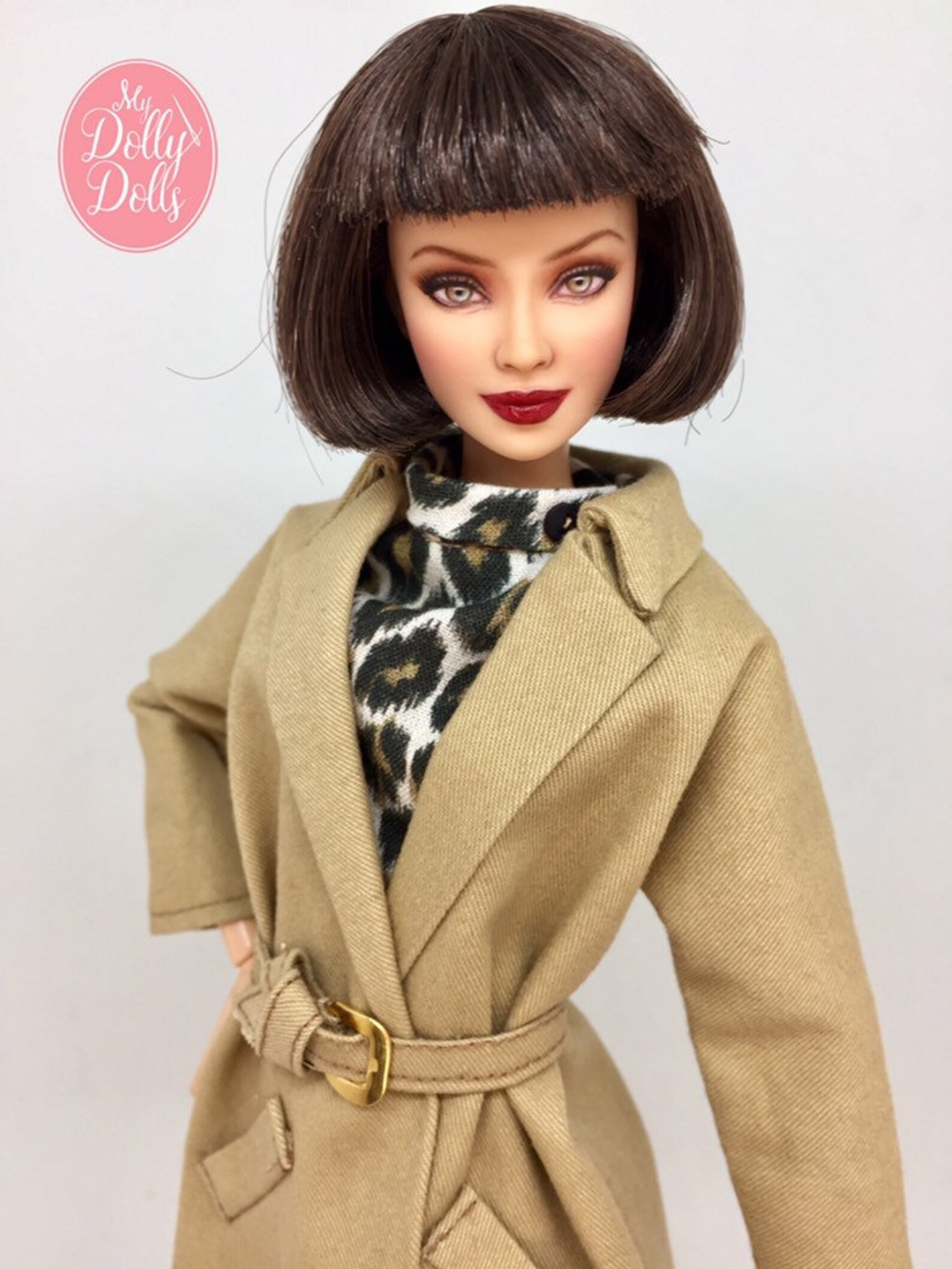 Trench Coat for Barbie Barbie Coat Outfit for Dolls Retro | Etsy