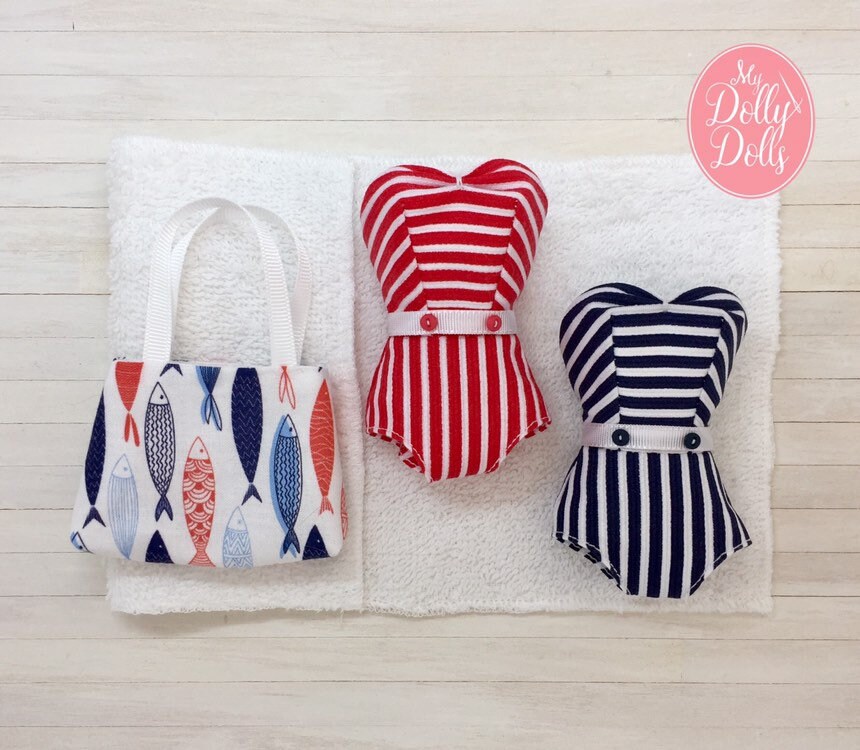 LAST DAYS!  Sunset. Barbie Nautical Retro Style Swinsuit , Barbie Bat…