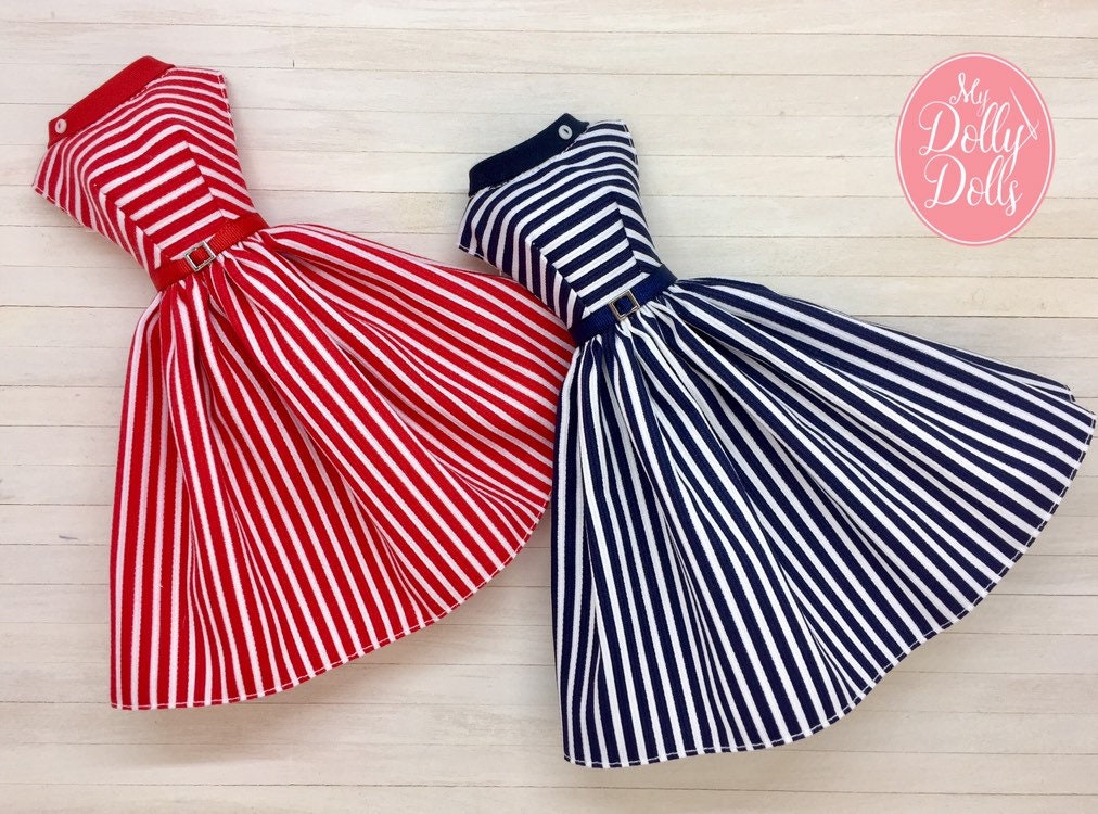 LAST DAYS!  Sunset. Barbie Nautical Retro Style Full Skirt Dress , Ba…