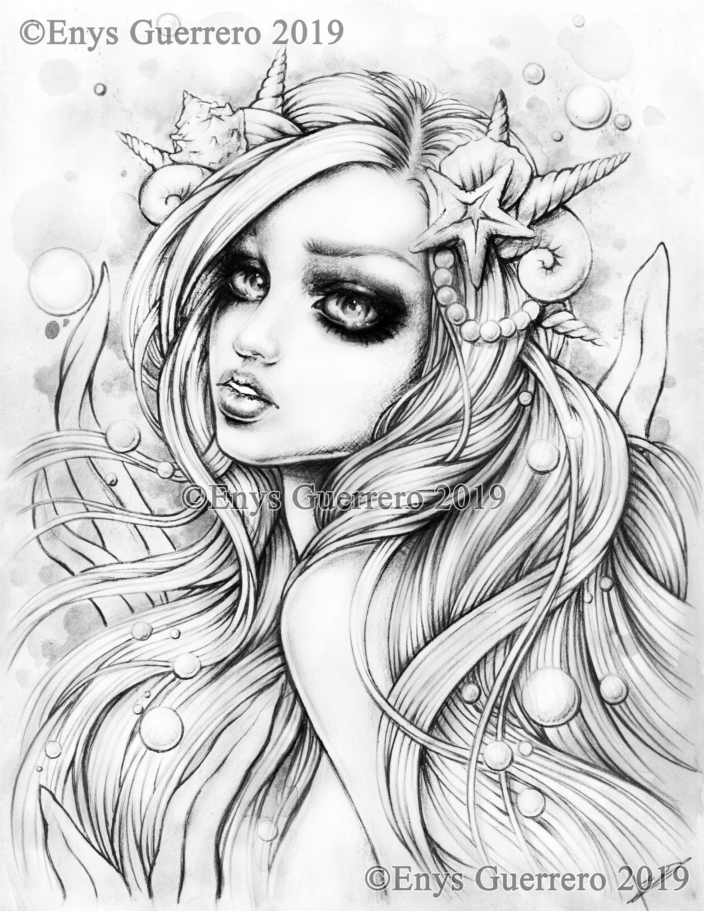 Coloring Book Colouring Pages Goth - Il Fullxfull.2042749692 T612 