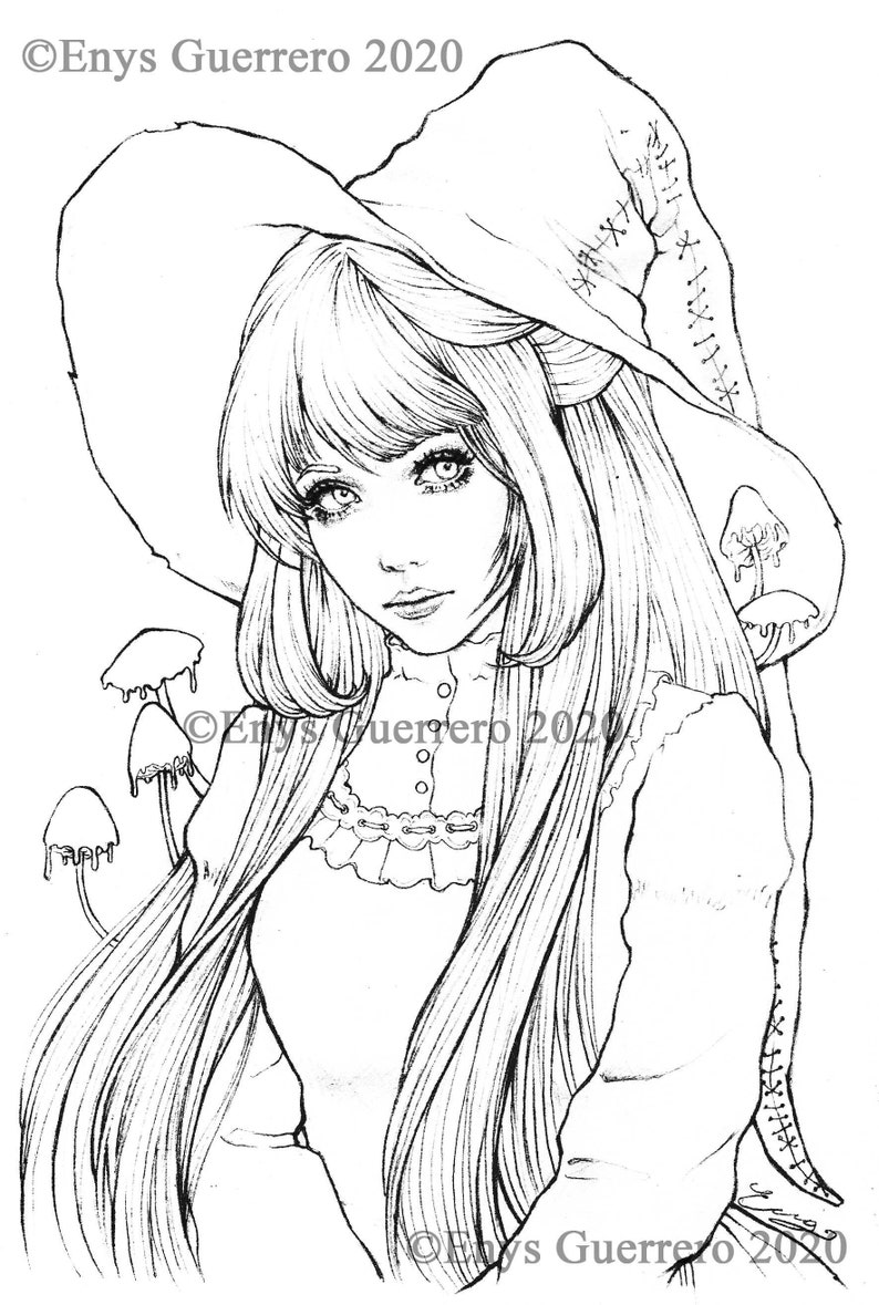 Sorceress Coloring Page Coloring Pages