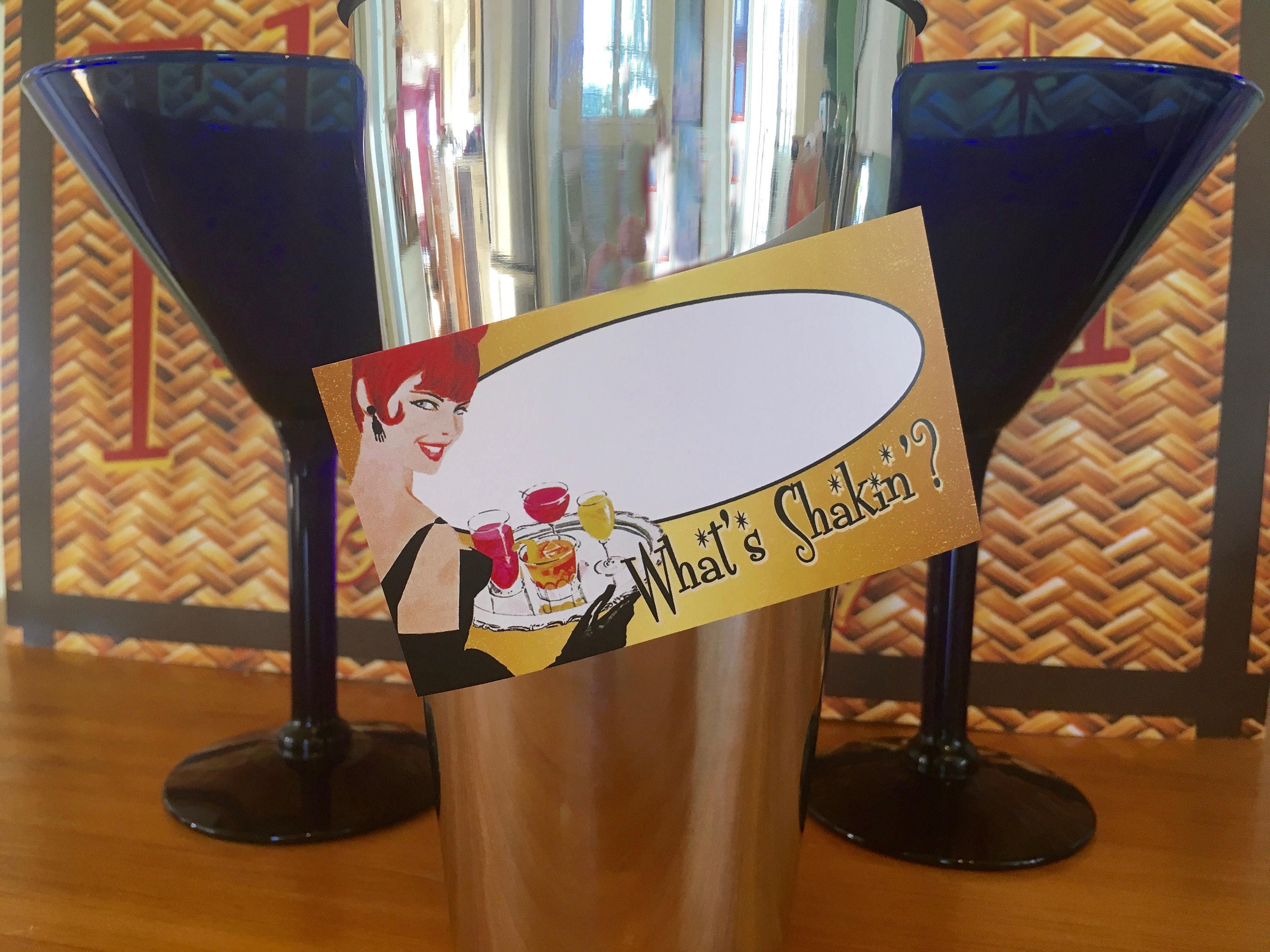 Cocktail Party Name Tags Wedding Name Tags Mad Men Party Etsy