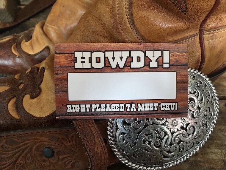 Cowboy Country Name Tags Packs Of 30 60 or 90 Tags...Free Etsy