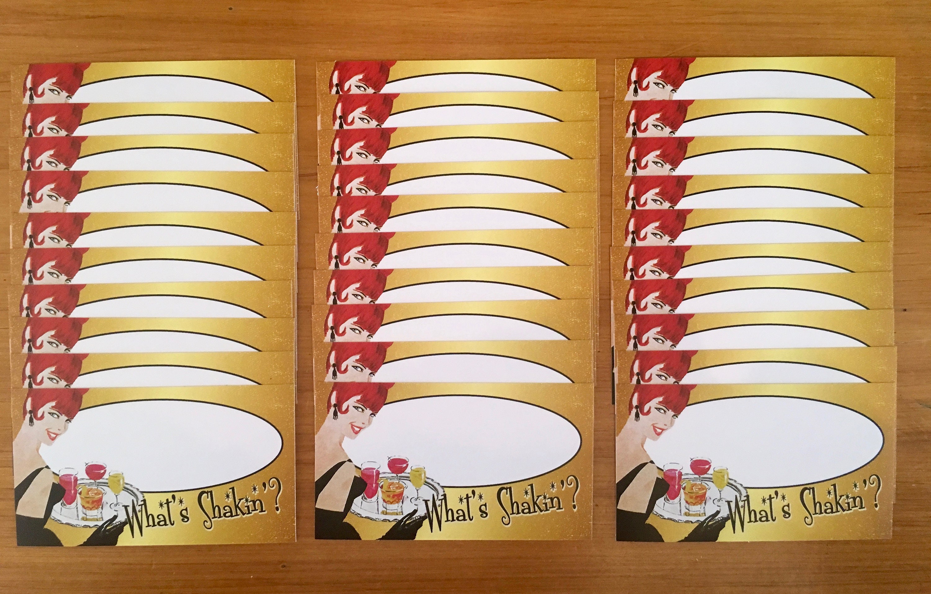 Cocktail Party Name Tags Wedding Name Tags Mad Men Party Etsy