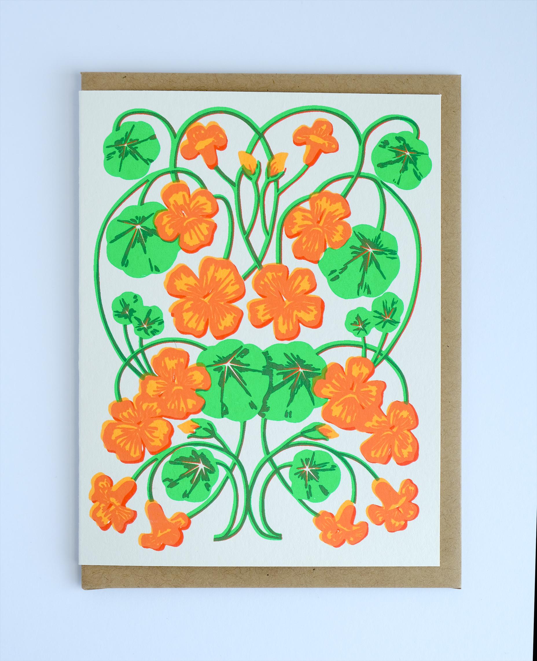 Nasturtium Card, 4.5x6