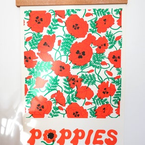 Limited Edition Poppies Screen Print image 2