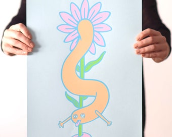 Limited Edition "Daisy Worm" Screen Print