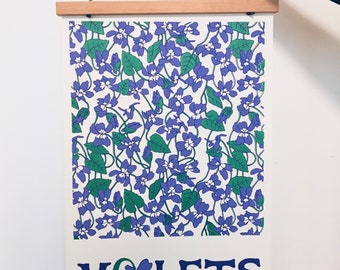 Limited Edition "Violets" Screen Print