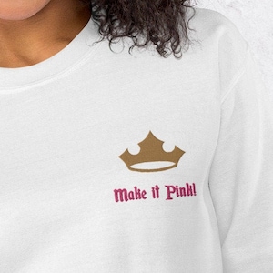 Sleeping Beauty "Make it Pink!" Embroidered Sweatshirt