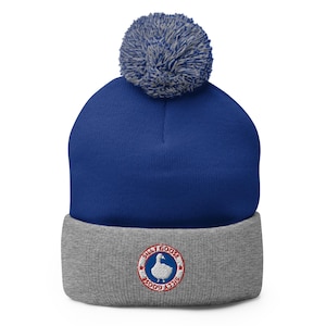 Silly Goose (&quot;Canada Goose&quot;) Embroidered Pom-Pom Beanie