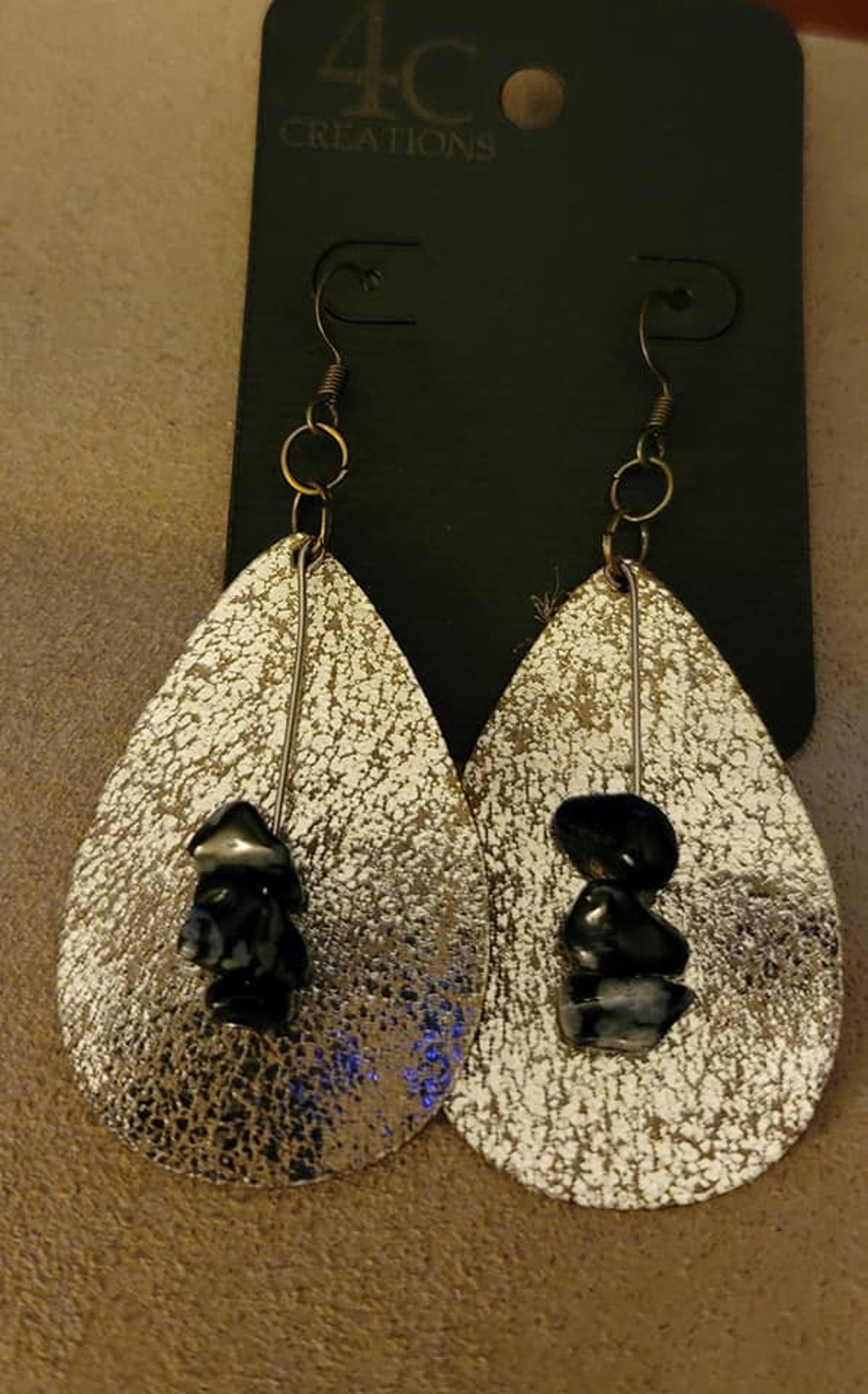 Stone Drop Earrings 3 Colors Available Etsy UK