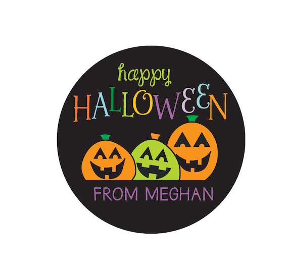 Personalised Halloween party bag stickers 24 trick or treat ghost pirate