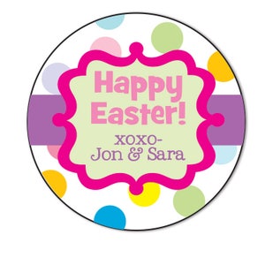 Personalized Easter Sticker, Easter Gift Tags, Custom Easter Labels for Favor Tags