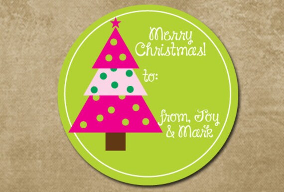 Preppy Holly Christmas Gift Sticker | Set of 24