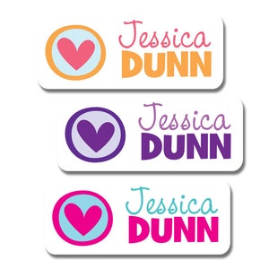 30 Personalized Waterproof Name Labels | School Supplies | Daycare Items | Labels for Camp | Dishwasher Safe | Peel and Stick Name Labels