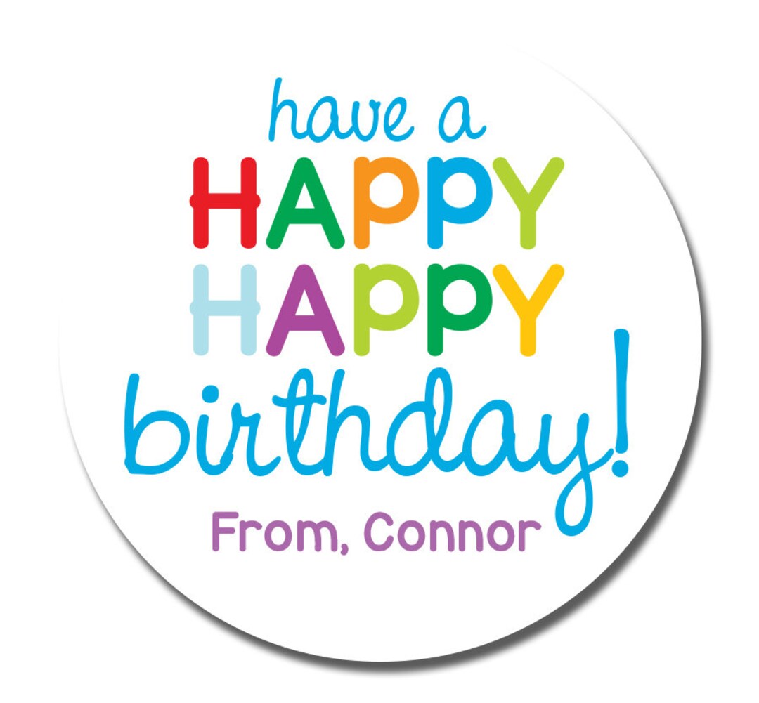 Birthday Stickers Boy, Boy Birthday Gift Stickers, Happy Birthday Gift