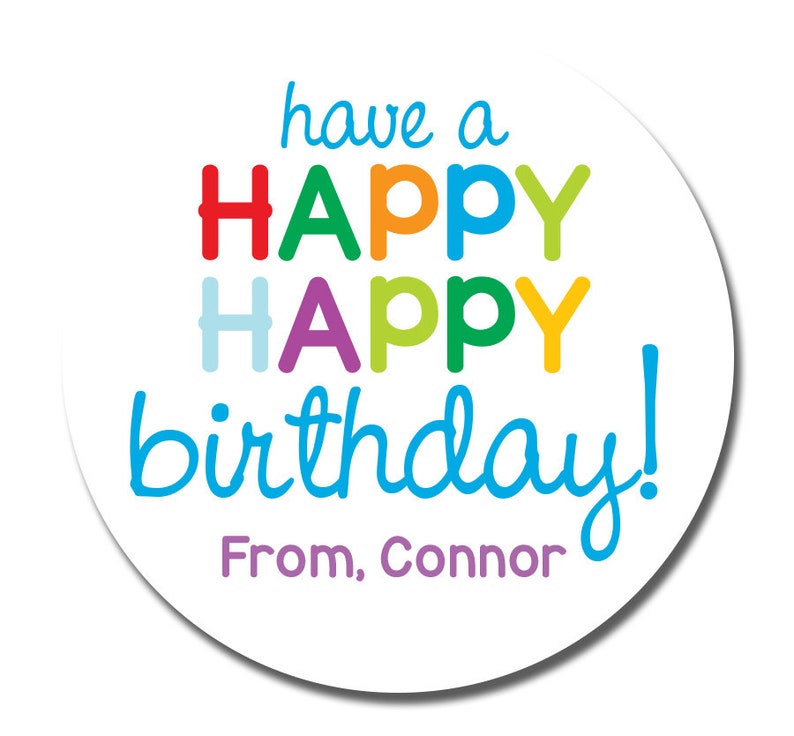 Birthday Stickers Boy Boy Birthday Gift Stickers Happy Etsy
