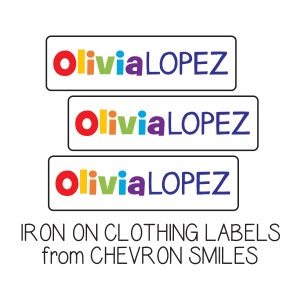 Unicorn Iron on Name Labels for Camp, Daycare and School. Laundry and  Washing Machine Safe for Clothing 