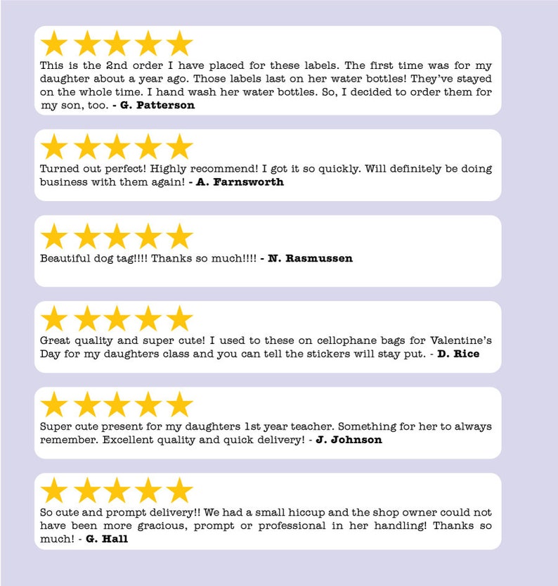 May include: Five customer reviews with five stars each. The reviews are positive and highlight the quality and quick delivery of the product. The reviews also mention the product's use for Valentine's Day and as a gift for a teacher.