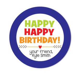 Birthday Stickers, Personalized Birthday Gift Stickers, Kids Party Stickers, Present Stickers for Birthday, Birthday Gift Tags
