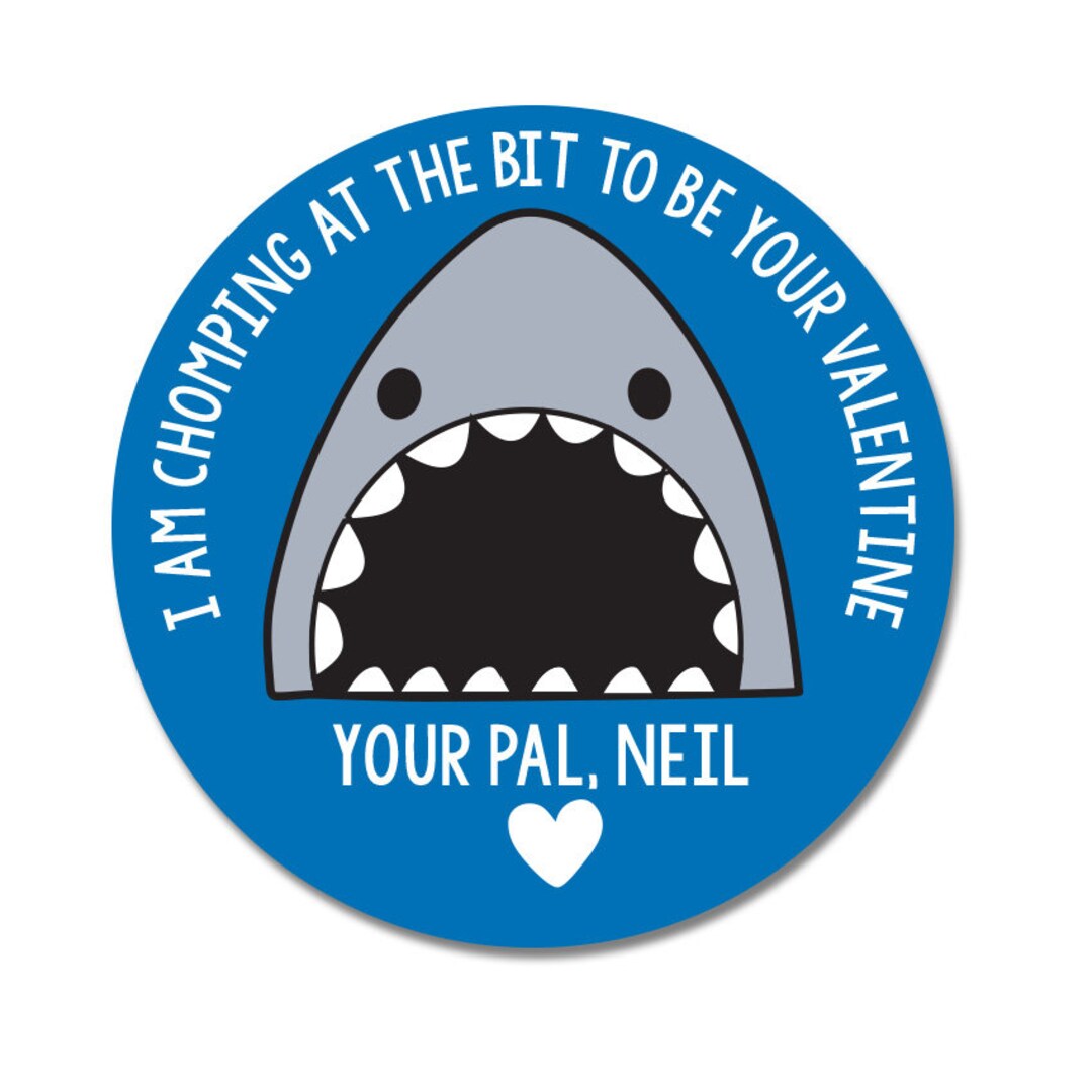 Shark Bait Valentine's Day Stickers