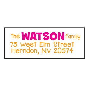 Trendy Address Labels, Name Labels, Family Address Labels, 60 Personalized Mailing Labels