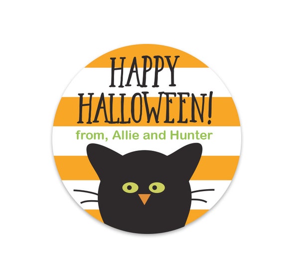 Black Cat Label Stickers Black Cat Label Stickers
