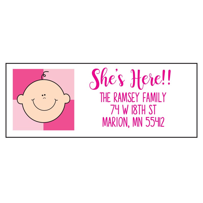 Baby Girl Mailing Address New Baby Return Address Label Etsy
