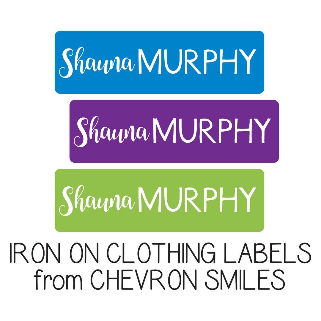 65 Iron on Clothing Labels Personalized Iron on Clothes Tags Etsy