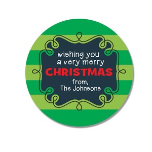 Personalized Holiday Gift Stickers for packages, handmade items, envelopes