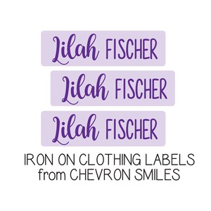 Name Labels for Clothing, Iron On Labels, Fabric Labels, Girl Camp Iron On Stickers