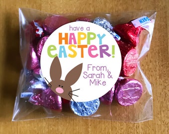 Ostern Aufkleber, personalisierte Ostern Geschenkanhänger Etiketten, Ostern Goody Bags und Gastgeschenke, Osterhase Design