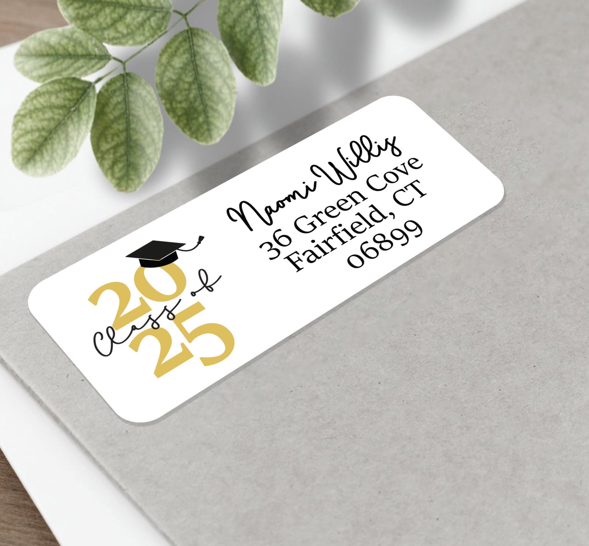Grad Address Labels Class of 2024 Graduation Address Labels | Personalized High School ...