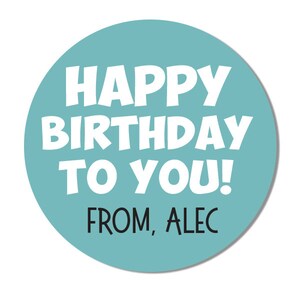 Birthday Stickers, Personalized Gift Stickers for Birthday Gifts