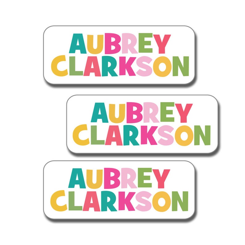 30 Waterproof Name Labels for Girls School Daycare and Camp Etsy