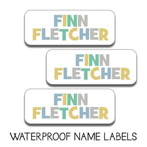 Waterproof Stickers, Kids School Name Labels, Custom Name Labels, Daycare Labels, Dishwasher Safe Boy or Girl