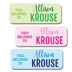Name Label Schule Label Kita Aufkleber Mädchen Schule Name Etiketten personalisiert